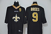 Nike Saints 9 Drew Brees Black Team Big Logo Number Vapor Untouchable Limited Jersey,baseball caps,new era cap wholesale,wholesale hats